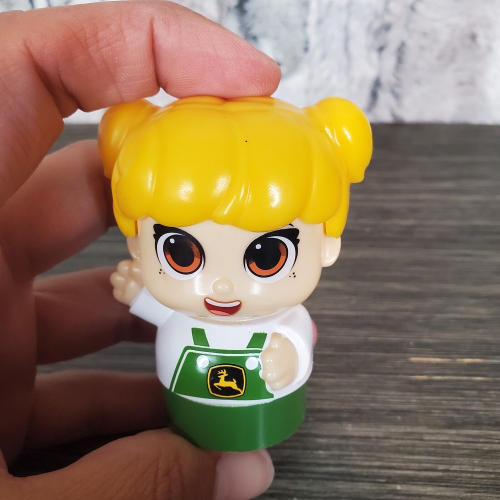 Mega Bloks John Deere Tractor Girl Farmer Figure Replacement Toy EUC